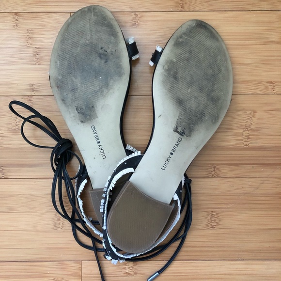 Lucky Brand Strappy Lace Up Sandals - Picture 4 of 7